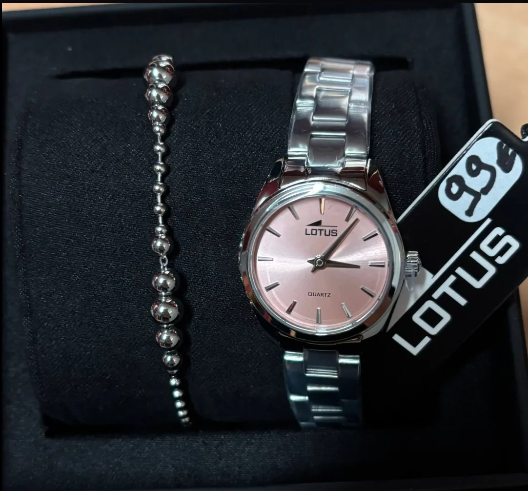 Coffret Lotus, cadran rose